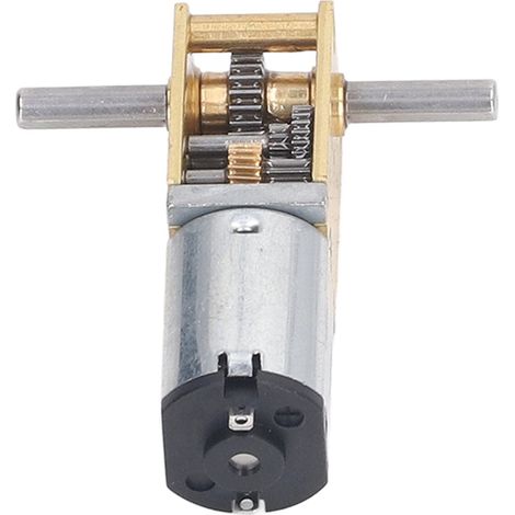 Moteur à engrenages DC6V 190RPM avec support de fixation, micromoteur à réduction de vitesse par vis sans fin à double arbre pour voiture intelligente (1/5)