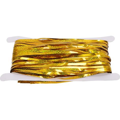 Rideau de Fond Photo en Franges de Foil Métallisé Doré - Décoration pour Fête d'Anniversaire (1x2m) (1/5)