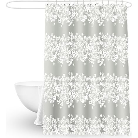 Lot de 2 Rideaux Occultants Isolants Thermiques - Motif Lignes Argenté sur Fond Bleu Marine - à Oeillets - 140x245cm - pour Salon/Intérieur (1/5)
