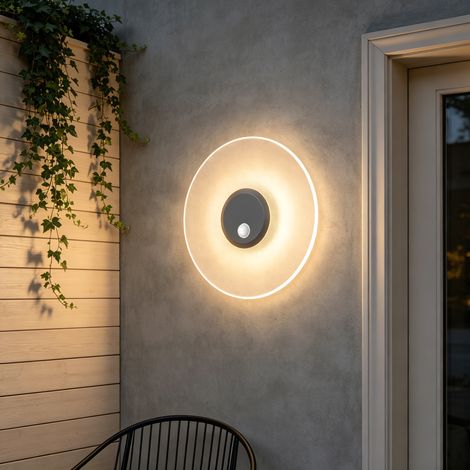 Mai & Mai Lampione da Giardino 3000K, Luminoso da Giardino IP65 Paletti Esterni Led φ30x6.5cm in Alluminio per Giardini, Parchi, Aree Residenziali e Ingressi LunaLights, Sabbia grigio scuro (1/5)