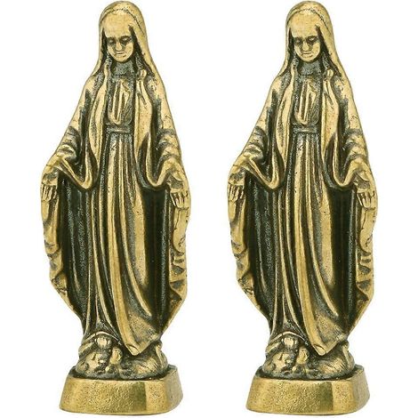 Décoration religieuse de Noël : Crèche Notre-Dame, statue de la Nativité, statue de Notre-Dame, statue de Jésus, statue religieuse à poser sur un bureau. (1/5)