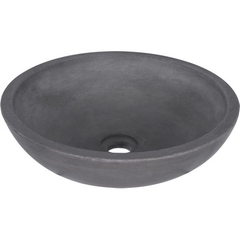 Differnz Ravano Vasque à poser Ronde 40x12cm Béton gris (1/5)