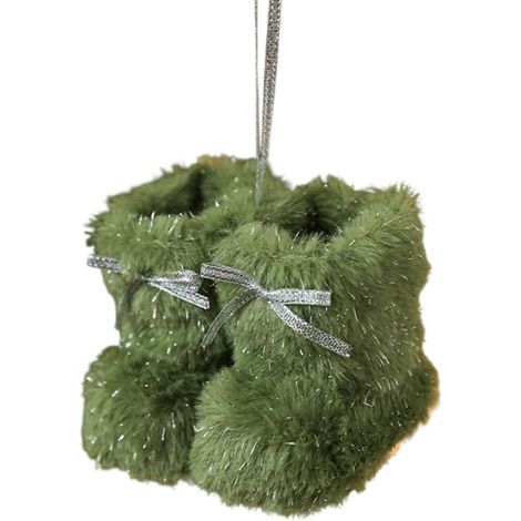 Jolie botte de Père Noël en peluche, idéale pour les décorations de fête de Noël et les projets d'artisanat de vacances, les décorations de fête de Noël à suspendre (1/5)