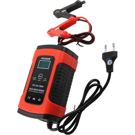 12V 5A LCD-Batterieladegerät für Motorräder und Autos, Impulsreparatur für Blei-Säure-Batterien