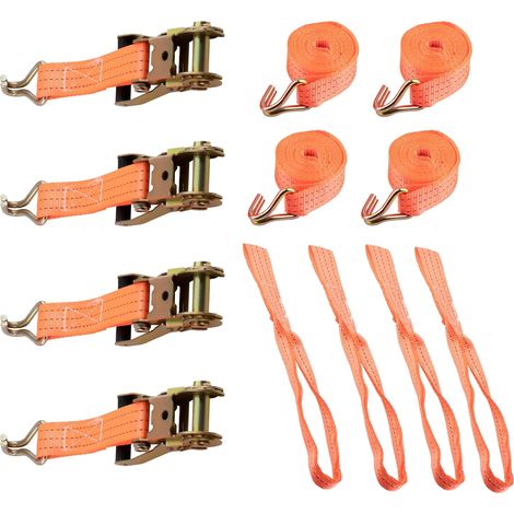 Sangle de Cargo, Matériau en Polyester, Longueur de 2,90 m, Largeur de 38 mm, Force de Traction de 1 Tonne, Force de Tension de 2 Tonnes (1/5)
