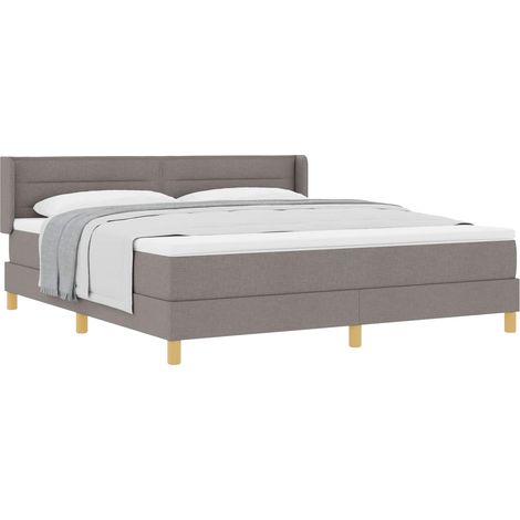 Maison Exclusive - Boxspringbett mit Kopfteil Taupe 200 x 180 cm (1/5)