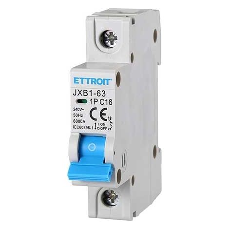 Automatischer thermischer Magnetschalter 1P 16A 220V 1 DIN-Module Ettroit JX111660