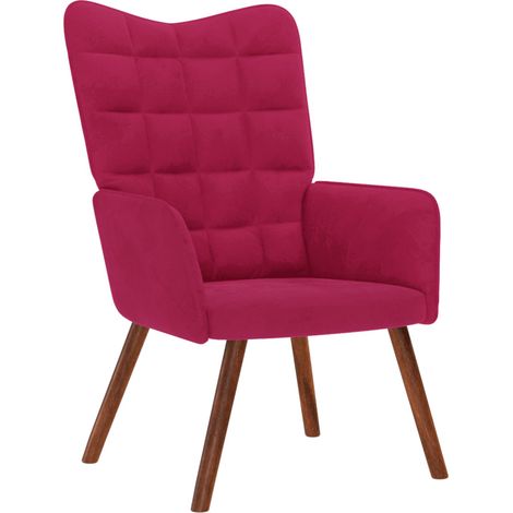 Maison Exclusive - Chaise de relaxation Rouge bordeaux Velours (1/5)