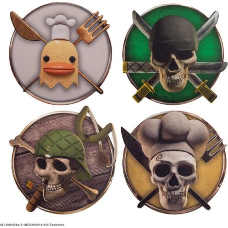Cinereplicas One Piece - Set de 4 sottobicchieri - Personaggi 2 - Officially Licensed