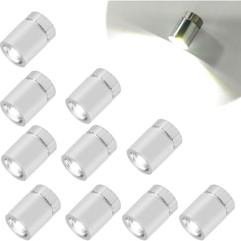 10pcs Mini Lumières LED, Mini LED a Pile,(Lumière Blanche), Petite Lampe LED Maison de Poupée, Miniature Lampes Jouets Accessoires pour Décoration de Fête, Construction de Modèles Bricolage (1/5)