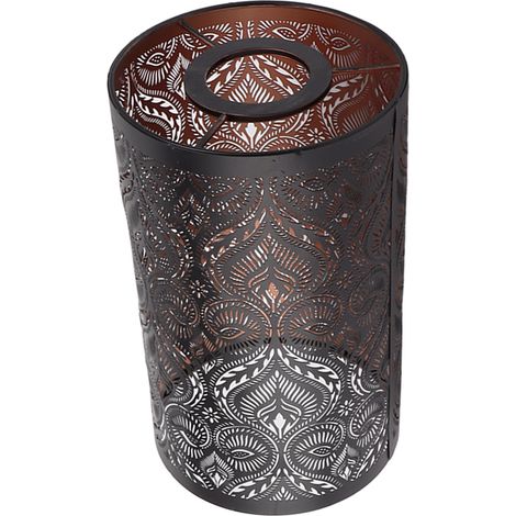 Abat-jour en fer forgé, motif évidé sculpté, démontable, moderne, pour ampoules E27/E26 (1/5)