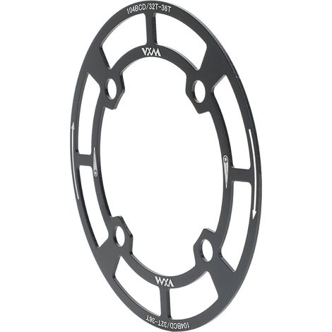 Protège-chaîne de vélo 104BCD pour pédalier de VTT, protection de plateau et pignons, noir (1/5)