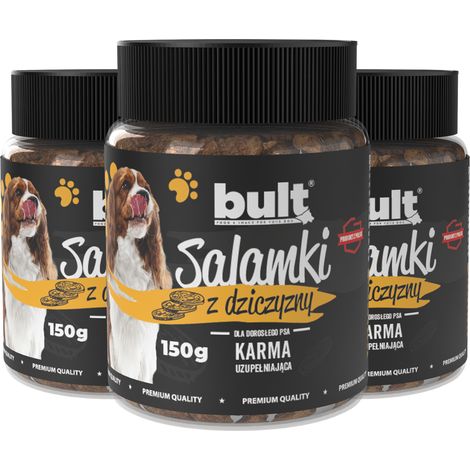 BULT Salamki-Leckerbissen für Hunde mit Wild 3x150g (1/3)