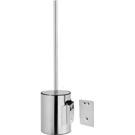 Portascopino WC con attacco a muro in acciaio inox finitura lucida  KAM790C kamalu