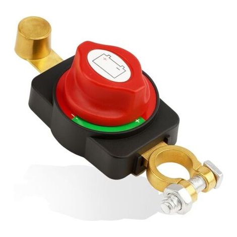 Interrupteur coupe-batterie 12 V, 24 V et 48 V, interrupteur à lame étanche réglable à 180°, disjoncteur de batterie en laiton haute conductivité pour voiture, bateau, camion, moto