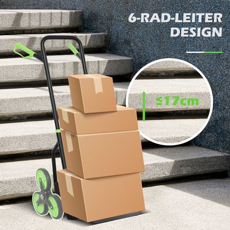 Chariot d'escalier pliable, diable de transport avec cadre en acier, charge max. 120 kg (1/5)