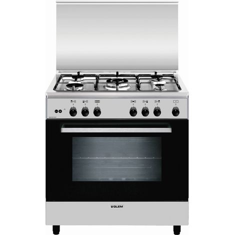 Glem Gas A855GI cucina Elettrico Gas Acciaio inox