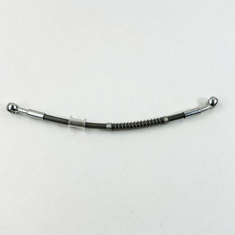 Beyamis Durite de frein/d'essence pour moto, 70 cm, raccord de tuyau d'essence/de frein, tresse en acier inoxydable noir (1/4)