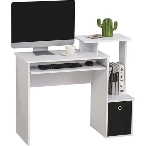 Bureau informatique ELIOTT blanc (1/5)