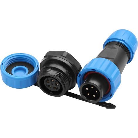 WM13/SP21 Connecteur aéronautique, Kit de montage de panneau, étanchéité IP67, 1, 2, 3, 4, 5, 6, 7, 9 broches en option, câble pour éclairage extérieur, fiches et prises (5 broches) (1/5)