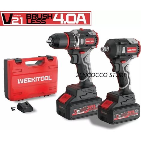 Trapano Avvitatore + Avvitatore a Impulsi 2 Batterie 21V 4.0Ah NW-W5350NW-D5216D