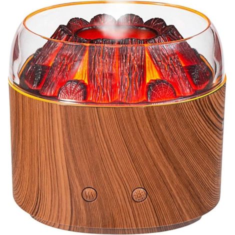 Diffuseur à flamme volcanique - Humidificateur portable 160 ml, odorat apaisant, appareil d'aromathérapie silencieux Diffuseur à lumière chaude relaxante pour la chambre, le bureau, la voiture, la ma (1/4)