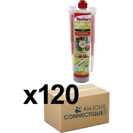 Lot de 120 cartouches scellement chimique - ton gris 300 ml - Fischer (1/4)