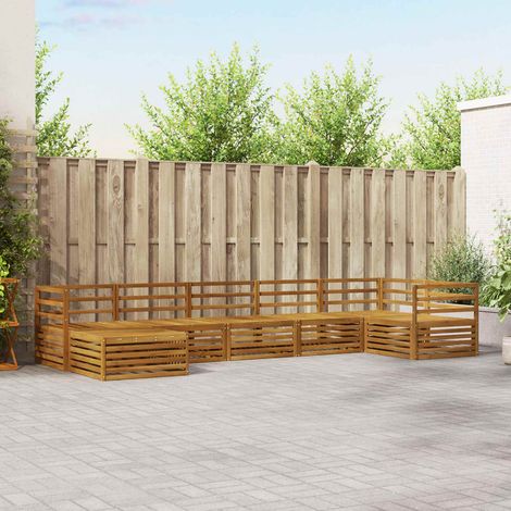 Sofagarnituren 7 pcs Natur Massivholz Akazie (1/5)