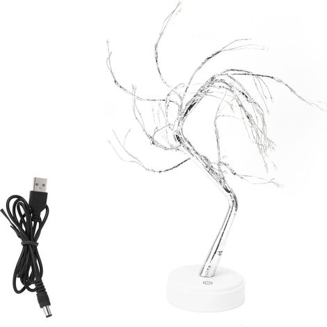 108LEDs Lampe de Nuit USB, Arbre Lumineux en Fil de Cuivre DIY, Décoration pour Chambre, Salon, Bureau (1/5)