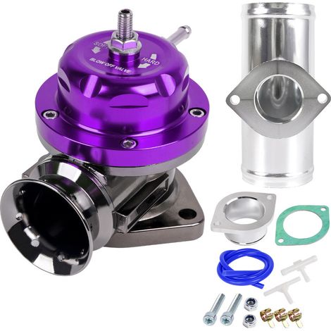 Kfz-Ersatzteile BOV Turbolader Wastegate-Kit RS Typ Aluminiumlegierung Booster-Abgasventil Wastegate - universelles Aluminiumlegierungs-Wastegate-Kit (lila) (1/4)