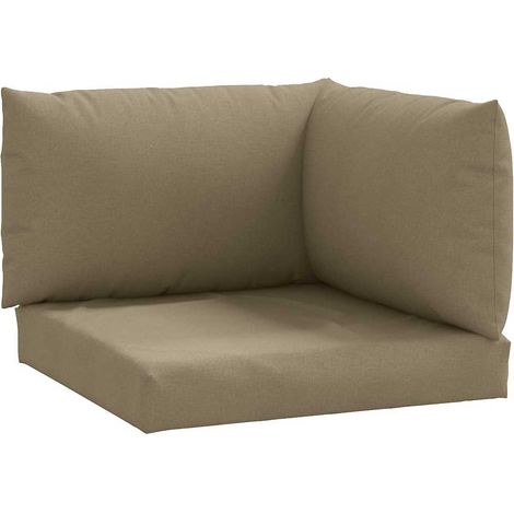 vidaXL Pallet Cushions 3 pcs Melange Taupe Fabric