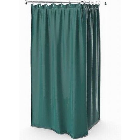 TRADE SHOP - Tenda Doccia Antimuffa Impermeabile 180x200cm Con Anelli Bagno Verde Scuro 69974 - (1/2)