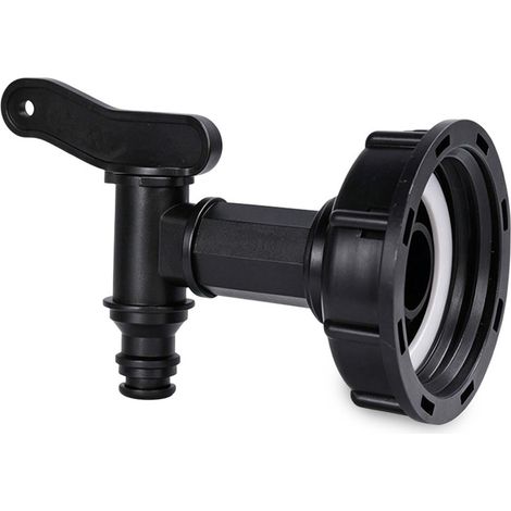 Rubinetto per serbatoio IBC – attacco da 3/4" – valvola per tubo da giardino – tappo filettato S60x6 (1/5)