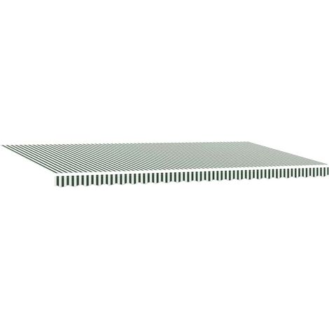 Maison Exclusive - Telo di ricambio per tenda da sole Verde e Bianco 6 x 3 m