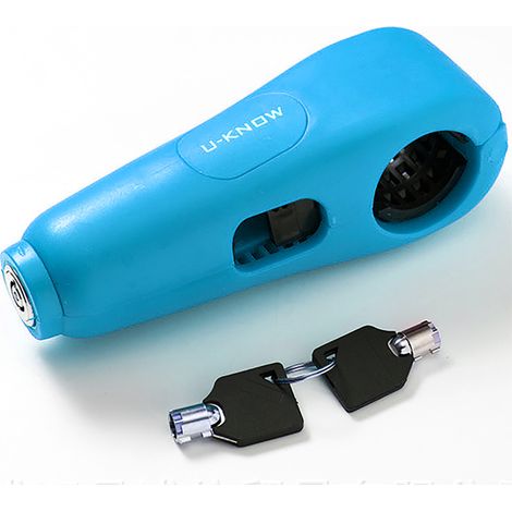 Poignée antivol pour moto, guidon électrique, forte Torsion, mandrin autobloquant, alarme sonore bleue (1/5)