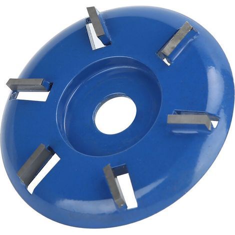 Disque de Sculpture sur Bois, Roues pour meuleuse d'angle Roues et disques abrasifs Acier 6 Dents Puissance Outil de Fraisage Meuleuse d'angle Accessoires pour Le Travail du Bois(Lame Plate) L, (1/4)