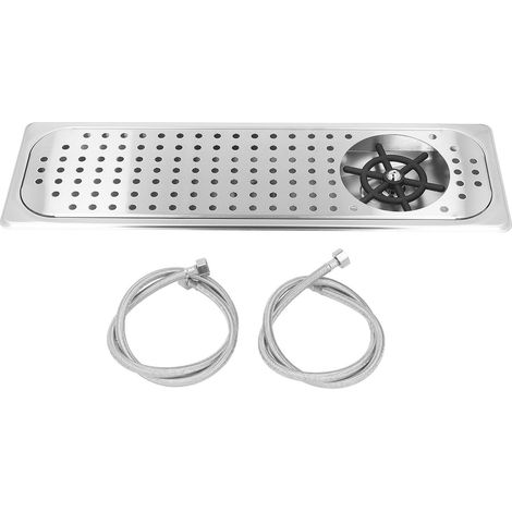 Distributeur automatique de gobelets G1/2 argenté acier inoxydable, rinçage intégré pour bar domestique (1/5)