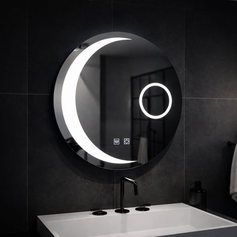 Miroir LED Rond 60cm Orbis Touch Systeme Desembuage Gradable (1/5)