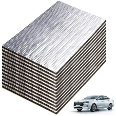 QCBWGRD12 - Tapis d'isolation phonique pour voiture - Isolation acoustique et thermique - 40 cm x 25 cm x 5 mm - 1.2 m² (1/5)