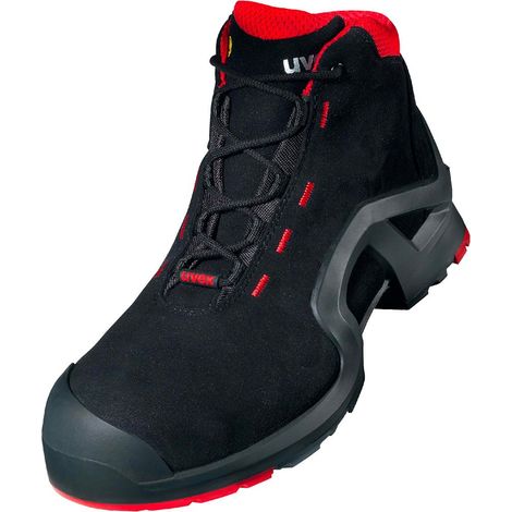 Stivaletti antinfortunistici Uvex 1 S3 SRC ESD 85172 - 43 - Nero/Rosso
