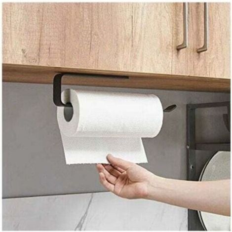 Papierhandtuchhalter, Küchenrollenhalter, Unterbau-Papierhandtuchhalter, Papierhandtuchspenderhalterung, kein Bohren erforderlich (A-29,5 cm) --- Crezuo