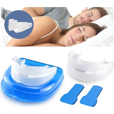 Lot de 2 Gouttières Anti-Ronflement Réglables, Embouts Buccaux Réutilisables pour Sommeil, Appareils de Protection Dentaire et Dispositifs pour Homme et Femme (1/5)