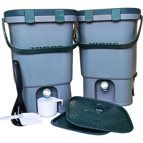15L Double Bokashi Compost Bin Kit and Accessories (1/5)