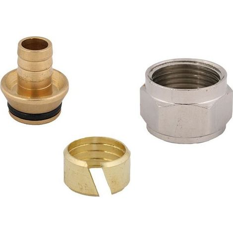 JS KLEMMVERSCHRAUBUNG F. KST-ROHR 16x2, UE-MU 3/4", VERNICKELT