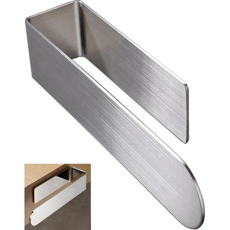 Barre porte-serviettes argentée autocollante 23 cm, pour salle de bain et cuisine (1/5)