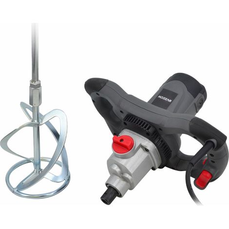 Mezcladora Hoozar 1600W, ideal para proyectos de construcción y reparaciones, potente, ergonómica, diseño robusto, ideal para mezclar materiales pesados y tareas exigentes. (1/5)