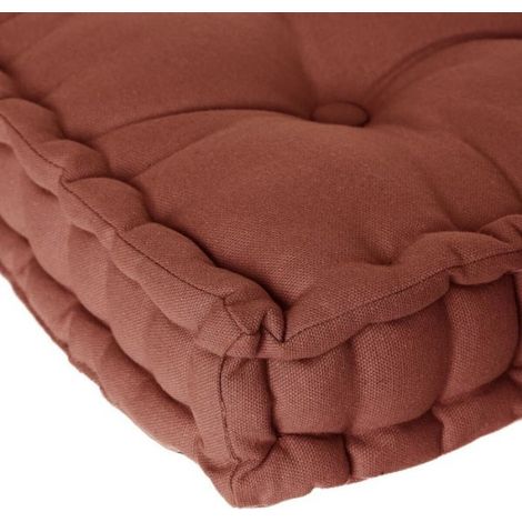 Coussin de sol 40 x 40 cm Horizon uni taupe (1/5)