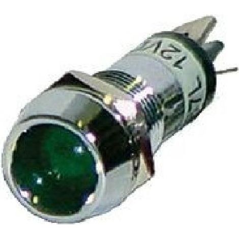 Voyant Metallique Encastrable Vert