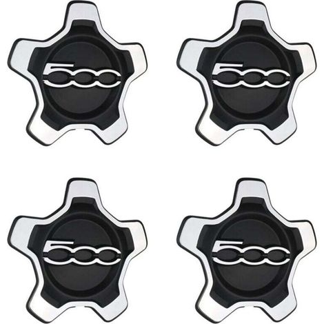 Lot de 4 Enjoliveurs de Roue Anti-Poussière Compatible Piaggio 500X 2016-2022 Argent (1/4)