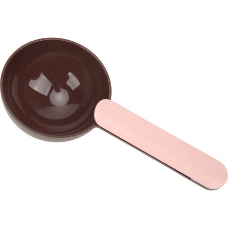 Cuillère multifonction pour croquettes de chien avec fermeture hermétique pour chats et chiens (rose café) (1/5)